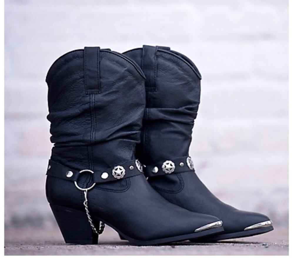 Dingo Women's Dingo Olivia Western Black Boots size 8.5